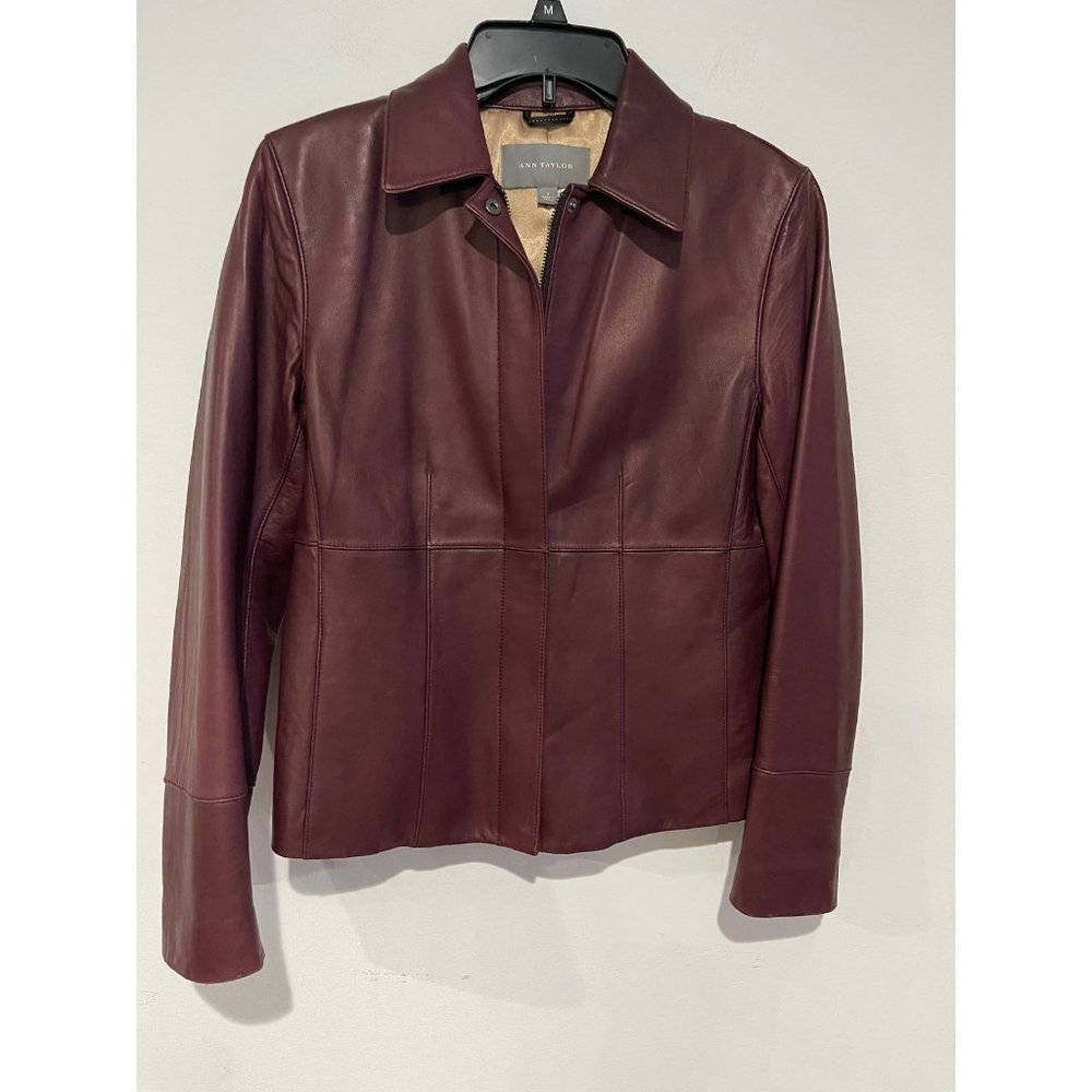 NWOT 100% Genuine Leather Ann Taylor Jacket